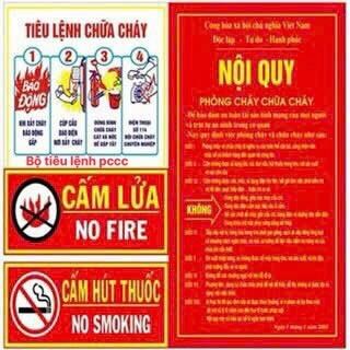 Nội quy, tiêu lệnh pccc